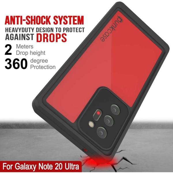 Punkcase StudStar Serisi Galaxy Note 20 Ultra Su Geirmez Klf -Red