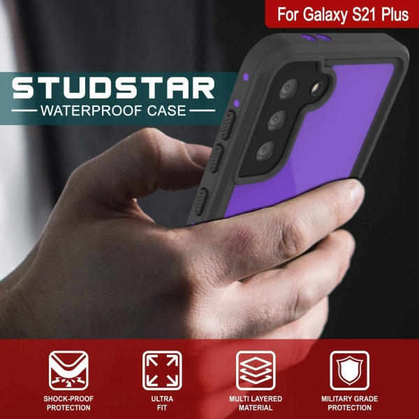 Punkcase StudStar Serisi Galaxy S21 Plus Su Geirmez Klf -Purple