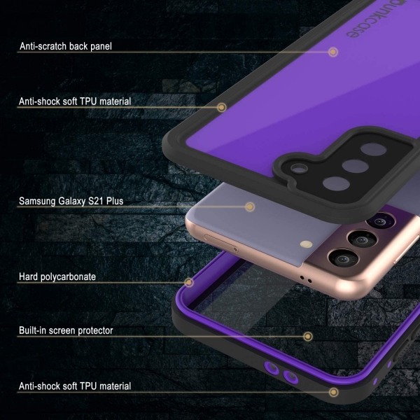 Punkcase StudStar Serisi Galaxy S21 Plus Su Geirmez Klf -Purple