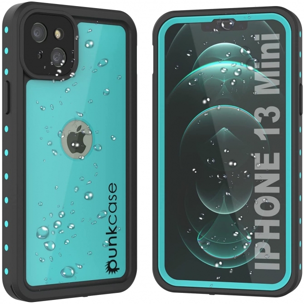 Punkcase StudStar Serisi iPhone 13 Mini Su Geirmez Klf-Teal