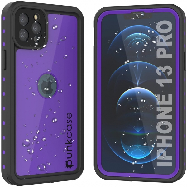 Punkcase StudStar Serisi iPhone 13 Pro Su Geirmez Klf-Purple