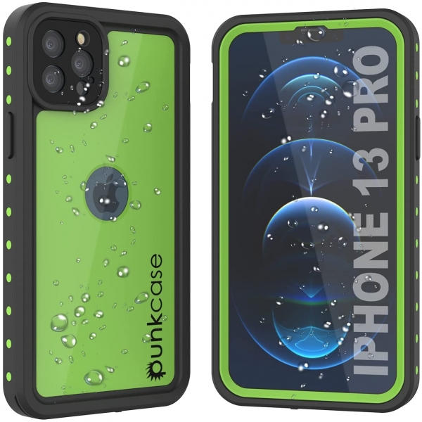 Punkcase StudStar Serisi iPhone 13 Pro Su Geirmez Klf-Light Green