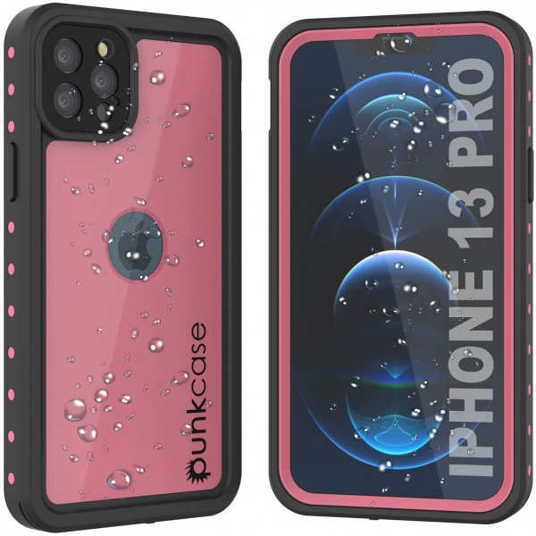 Punkcase StudStar Serisi iPhone 13 Pro Su Geirmez Klf-Pink