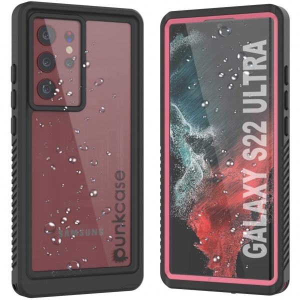 Punkcase Ultimato Serisi Galaxy S22 Ultra Su Geçirmez Kılıf-Pink