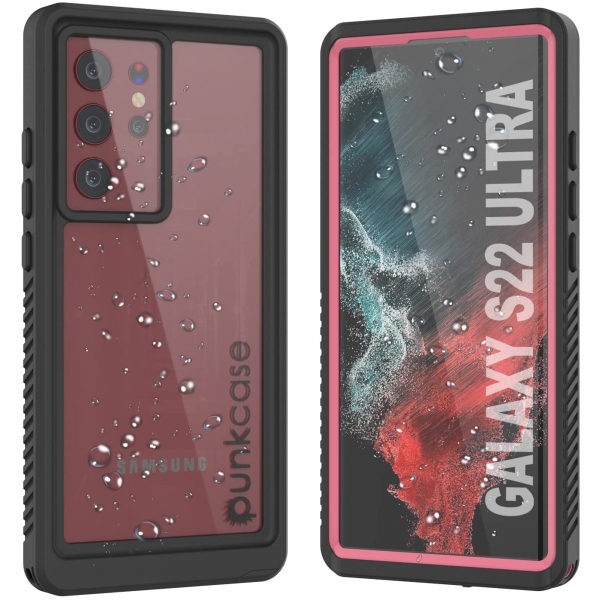 Punkcase Ultimato Serisi Galaxy S22 Ultra Su Geirmez Klf-Pink