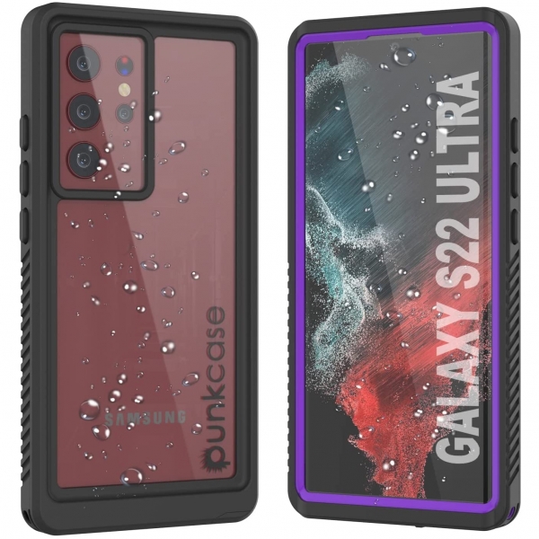 Punkcase Ultimato Serisi Galaxy S22 Ultra Su Geçirmez Kılıf-Purple