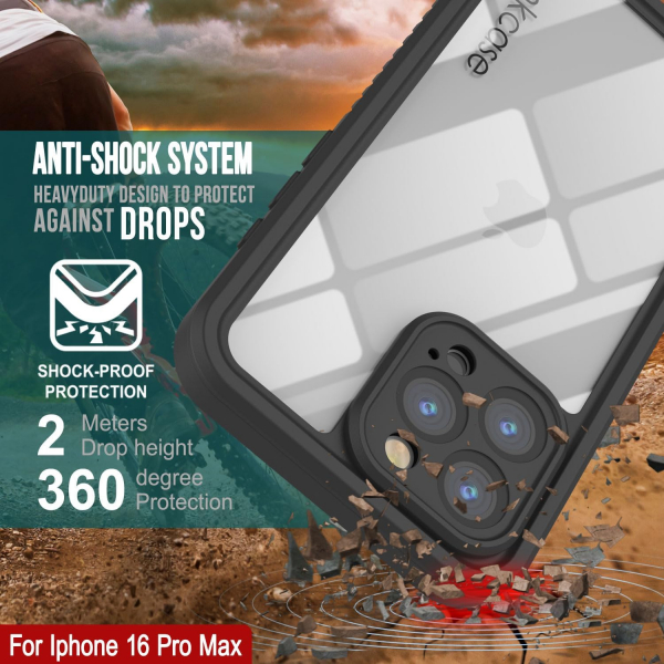 Punkcase iPhone 16 ProMax Su Geirmez ExtremeMag Klf 