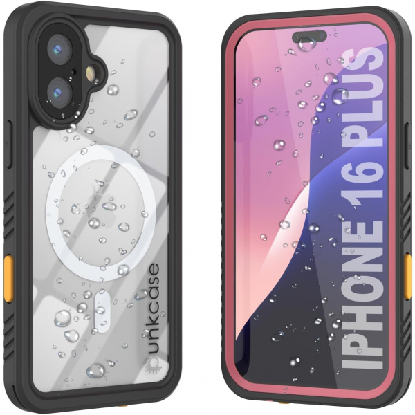 Punkcase iPhone 16 Plus Su Geirmez Extreme Mag Klf -Pink