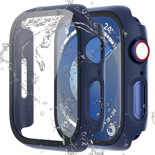 QCKANLJ Apple Watch 9 Su Geirmez Bumper Klf(45mm)-Blue