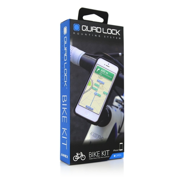 QUAD LOCK Apple iPhone 5/5S/SE Bisiklet Seti (Klf, Bisiklet in Tutucu ve Kapak)