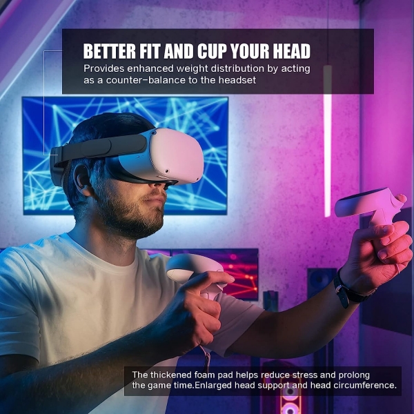 QWOS Oculus Quest 2 Uyumlu RGB VR Gzlk