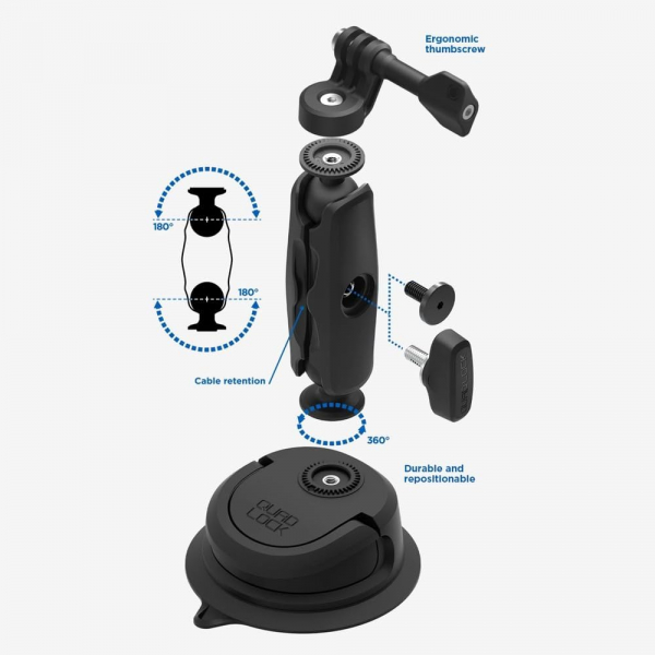 Quad Lock GoPro 360 Aksiyon Kameras Kiti(Medium)