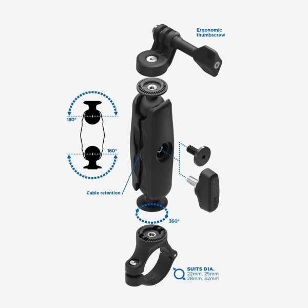 Quad Lock GoPro Taban ubuu Kelepesi Kiti (Medium)