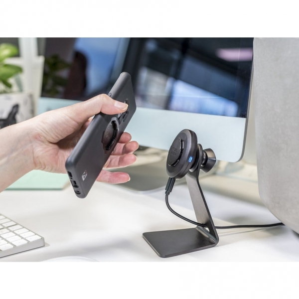Quad Lock Samsung Galaxy S10 Plus Kablosuz arj Aleti Ve Masa Stand Seti