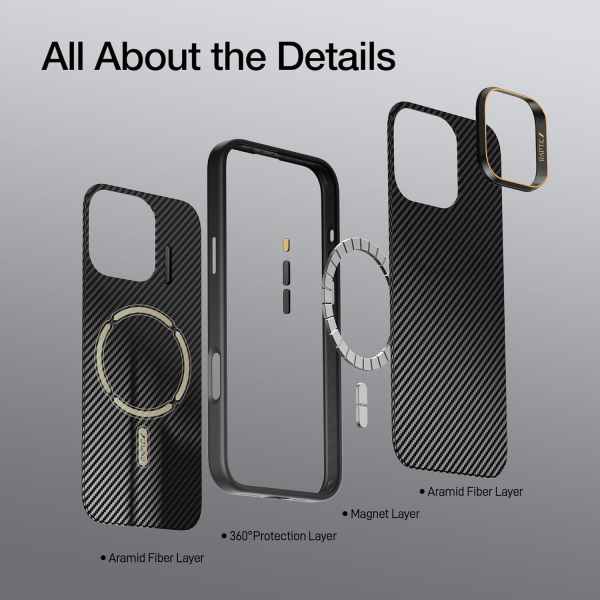 RAPTIC Apple iPhone 16 Pro Max Aramid Fiber Klf
