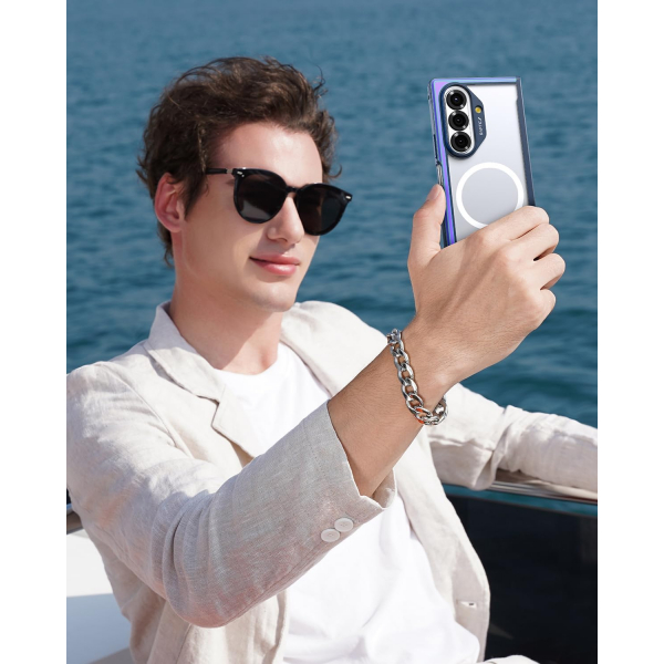 RAPTIC Samsung Galaxy Z Fold 7 Manyetik Klf-Irdescent
