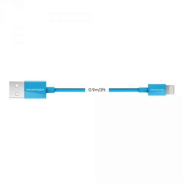 RAVPower Apple Lightning to USB Kablo (4 Adet)-Blue