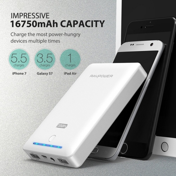RAVPower Ta��nabilir Batarya (16750 mAh)-White
