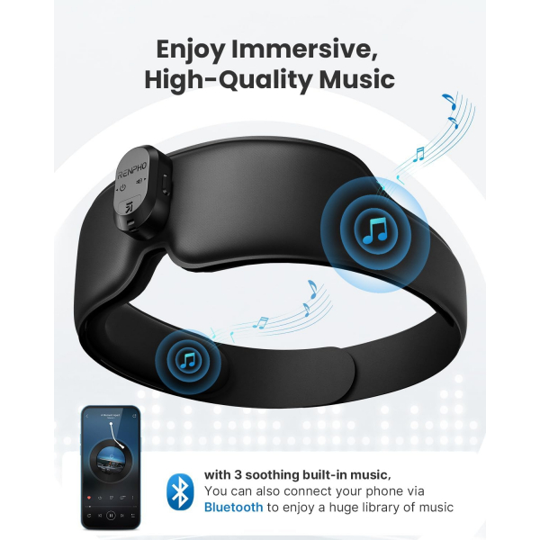 RENPHO Bluetooth Akll Uyku Maskesi