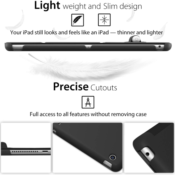 ROARTZ iPad Kalem Bölmeli Kılıf (10.2 inç) (7.Nesil)-Black