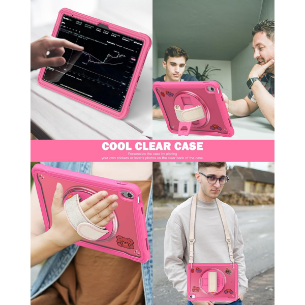 RUGGYCASE iPad 10.Nesil Klf(10.9 in)-Rose Red