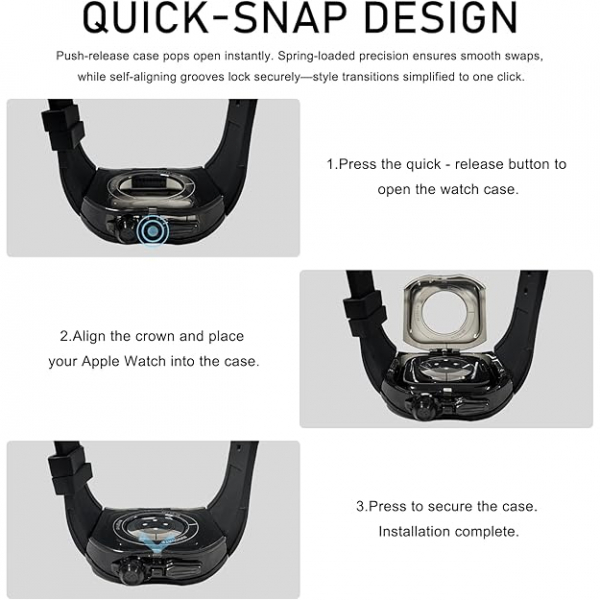 RYUEUYA  Apple Watch 10 46mm Bumper Klf-Clear Orange 