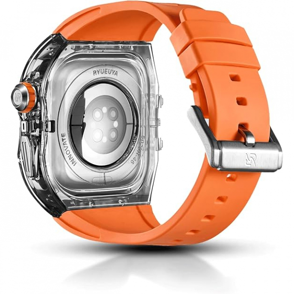 RYUEUYA  Apple Watch 10 46mm Bumper Klf-Clear Orange 