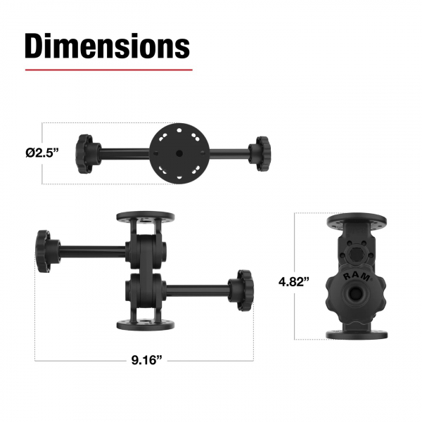Ram Mounts Dmeli Pivot Montaj RAP-101-PV4-2SU
