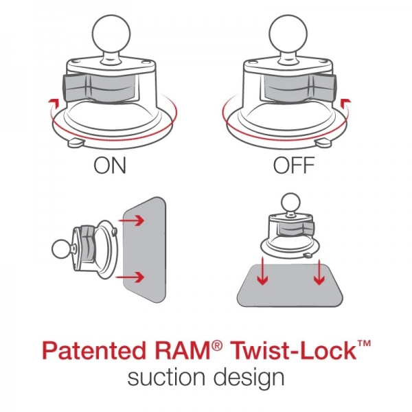 Ram Mounts Apple MagSafe Uyumlu Twist-Lock Vantuz Yuvas RAM-B-166-AP-MAGU