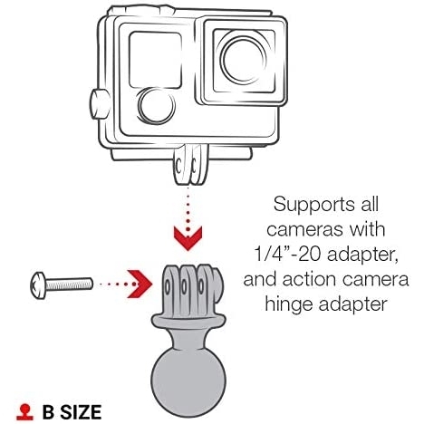  Ram Mounts Aksiyon Kamera Evrensel Top Adaptr RAP-B-202U-GOP1