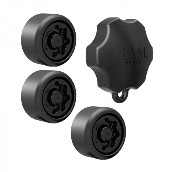 Ram Mounts ift Salncak Kollar in Pin-Lock Gvenlik Kiti RAP-S-KNOB-109-1U