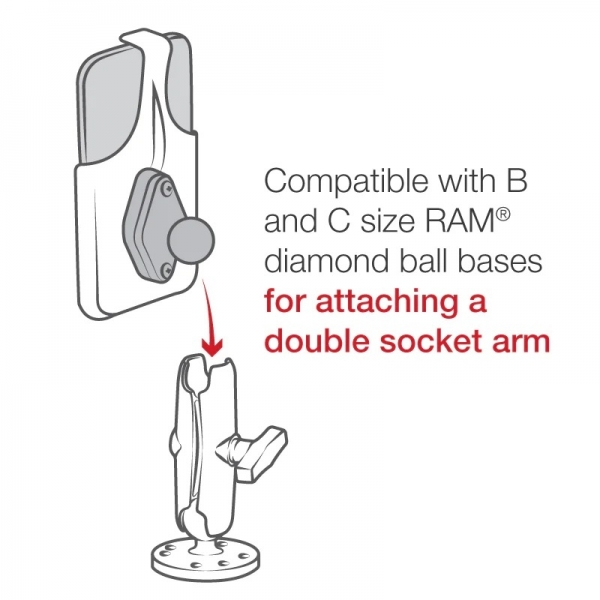 Ram Mounts Form-Fit iPhone 12 Mini/13 Mini Uyumlu Cradle Telefon Tutucu RAM-HOL-AP34U