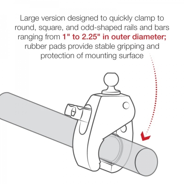 Ram Mounts Tough-Claw Bilyeli Geni Kelepe Taban RAP-B-401U