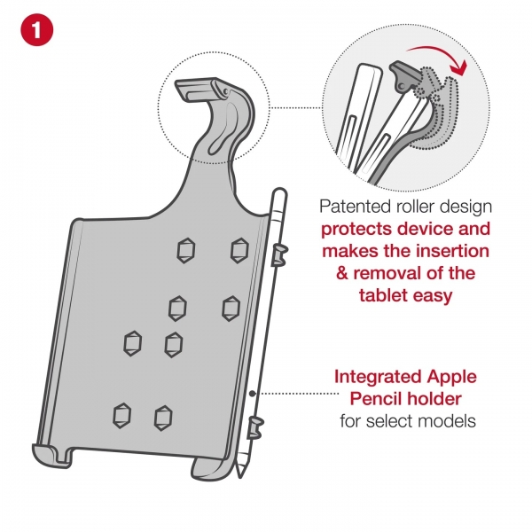 Ram Mounts iPad Mini 6 in Boyunduruk Kelepe Montaj Seti RAM-B-121-AP36U