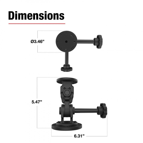 Ram Mounts Manyetik Montaj RAP-101-PV4-2P-MAG88U