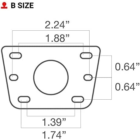 Ram Mounts Merkezli Rezervuar Kapa Top Taban RAM-B-345U