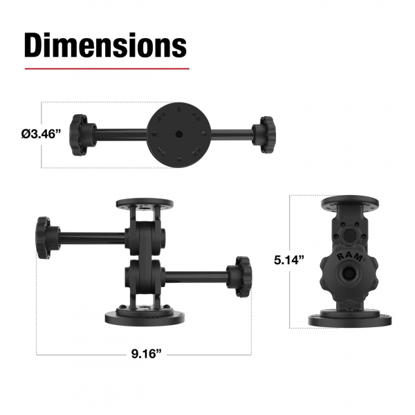 Ram Mounts ift Dz Pivot RAP-101-PV4-2S-MAG88U