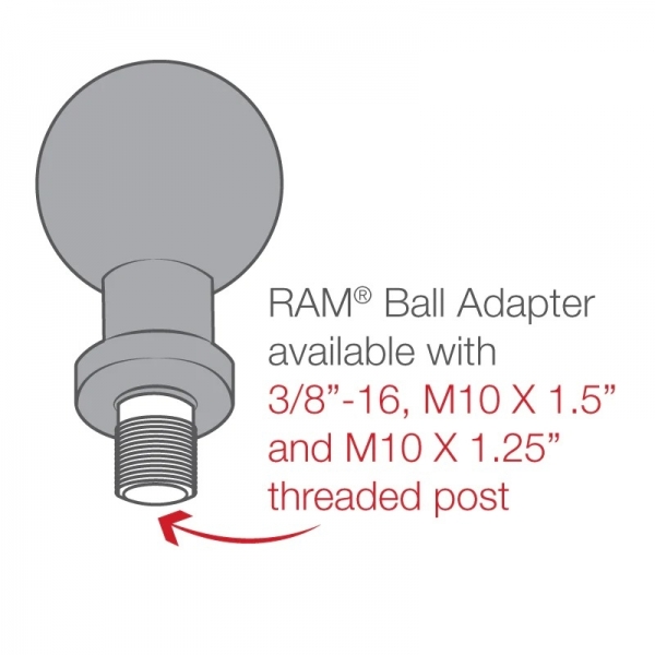 Ram Mounts 16 Dili Direk Ve Kilit Pulu le B Size Bilya Adaptr RAM-B-236U