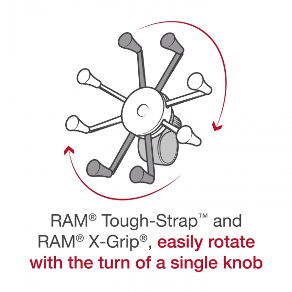 Ram Mounts Tough-Strap Gidon Tabanl X-Grip Telefon Yuvas RAP-460-UN7U