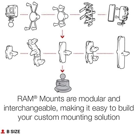 Ram Mounts Twist-Lock Bilyeli Bileik Vantuz Taban RAP-B-224-1U 