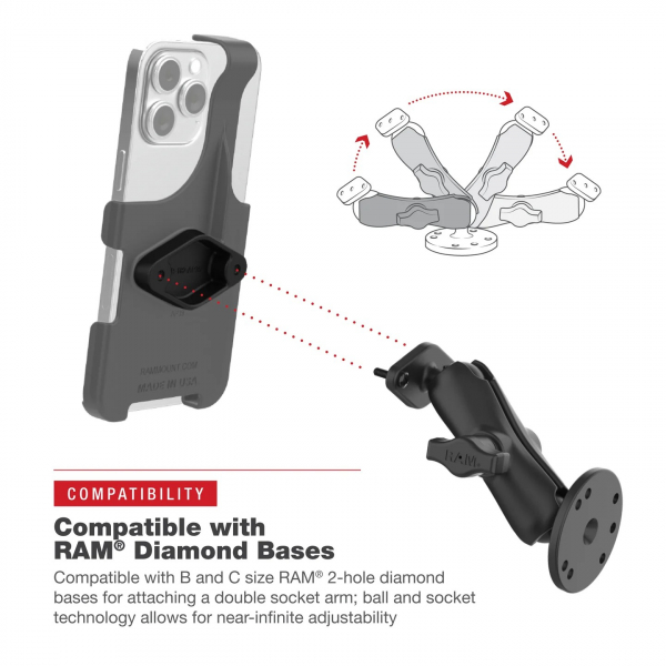 Ram Mounts iPhone 15 Pro Max Tutucu RAM-HOL-AP39-1U