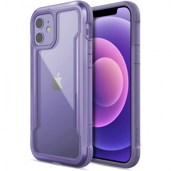 Raptic Apple iPhone 12 Pro Shield Serisi Klf (MIL-STD-810G)-Purple