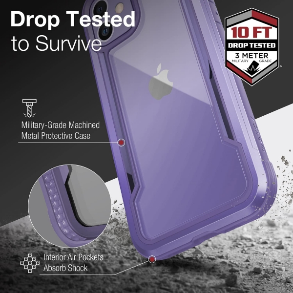 Raptic Apple iPhone 12 Pro Shield Serisi Klf (MIL-STD-810G)-Purple