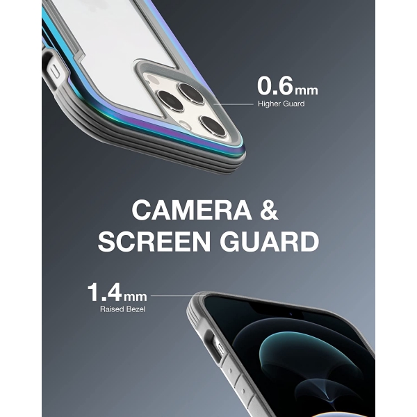 Raptic Apple iPhone 12 Pro Shield Serisi Klf (MIL-STD-810G)-Iridescent
