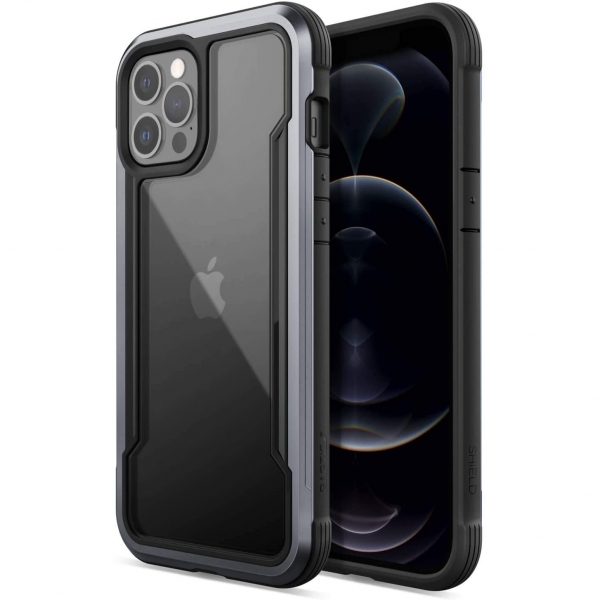 Raptic Apple iPhone 12 Pro Shield Serisi Klf (MIL-STD-810G)-Black