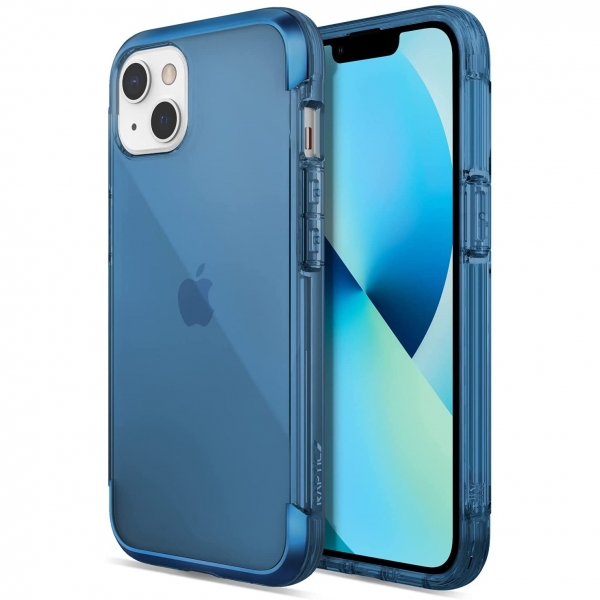 Raptic Apple iPhone 13 Air Serisi Klf (MIL-STD-810G)-Blue