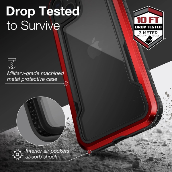 Raptic Apple iPhone 13 Mini Shield Serisi Klf (MIL-STD-810G)-Red