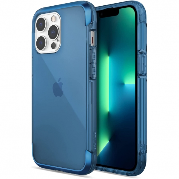 Raptic Apple iPhone 13 Pro Max Air Serisi Klf (MIL-STD-810G)-Blue