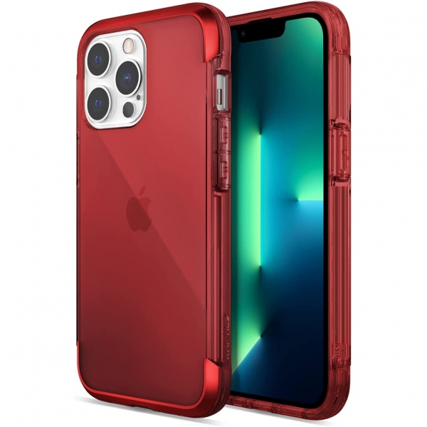 Raptic Apple iPhone 13 Pro Max Air Serisi Klf (MIL-STD-810G)-Red
