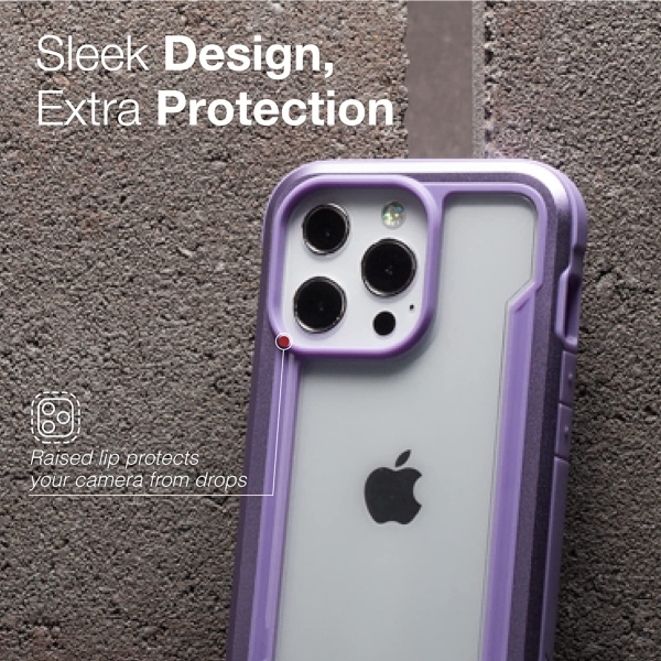 Raptic Apple iPhone 13 Pro Shield Serisi Klf (MIL-STD-810G)-Purple